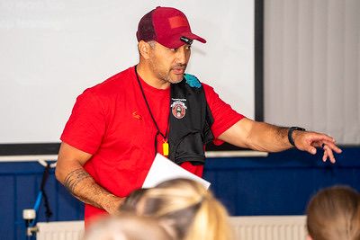 Coach leading classroom session